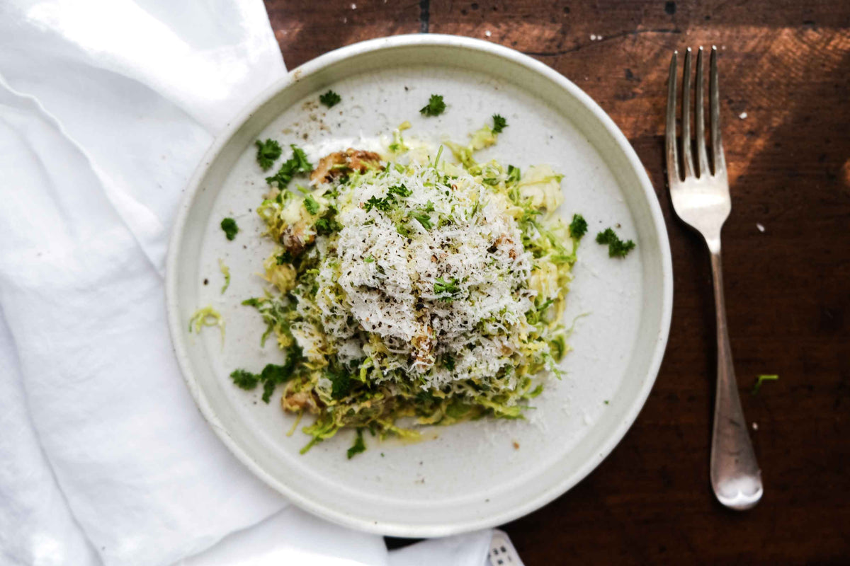 Shaved Brussels Sprouts With Parmesan, Lemon and Anchovy