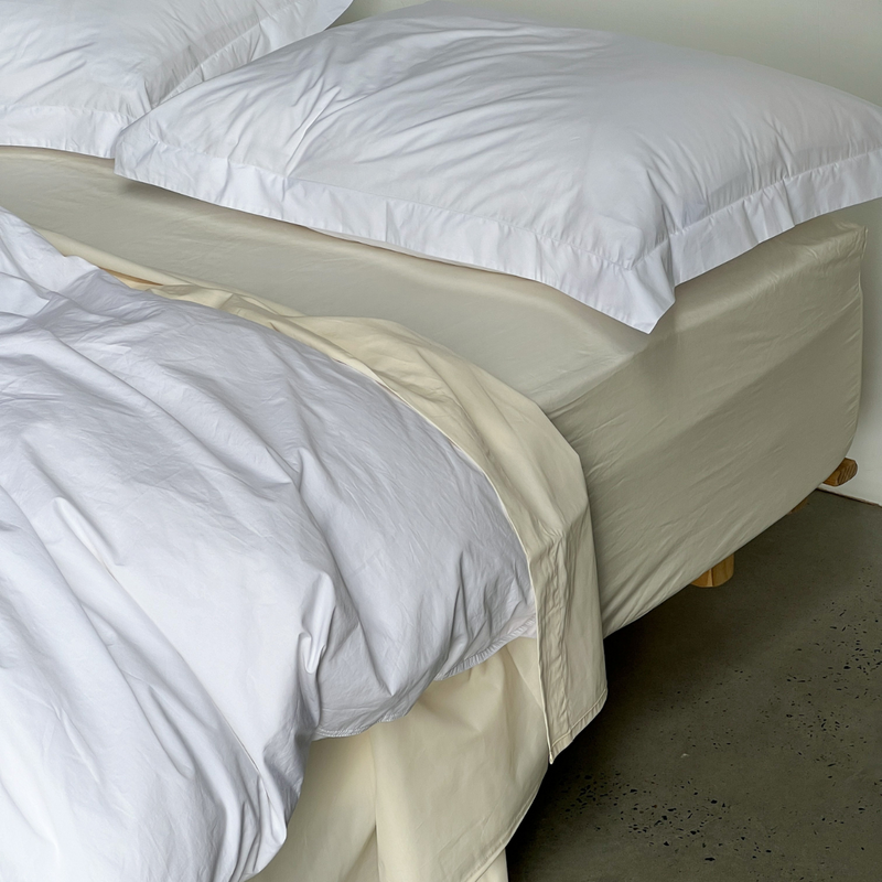 Organic Cotton Percale Duvet Cover in Pure White