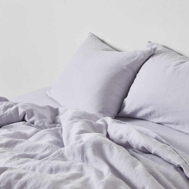 100% Linen Duvet Cover in Lilac