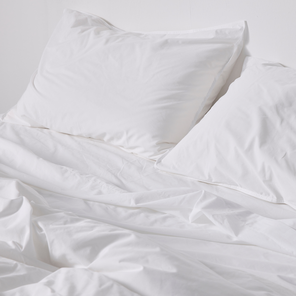 Organic Cotton 300TC Percale Pillowslip set (of two) in Pure White