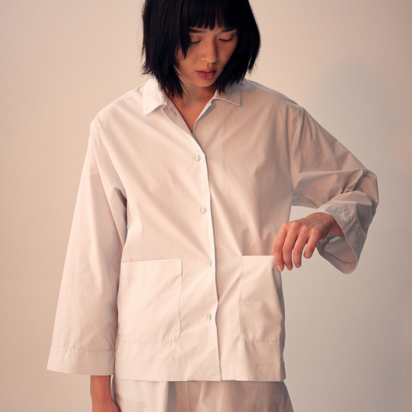 100% Organic Cotton Shirt in Powder Blue