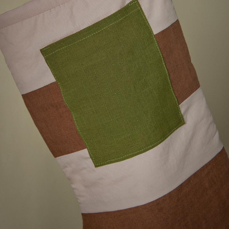 Atelier Christmas Stocking in Chestnut, Marshmallow & Pickle