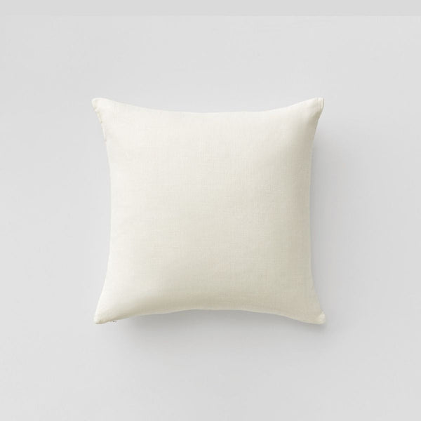 Heavy Linen Square Cushion in White