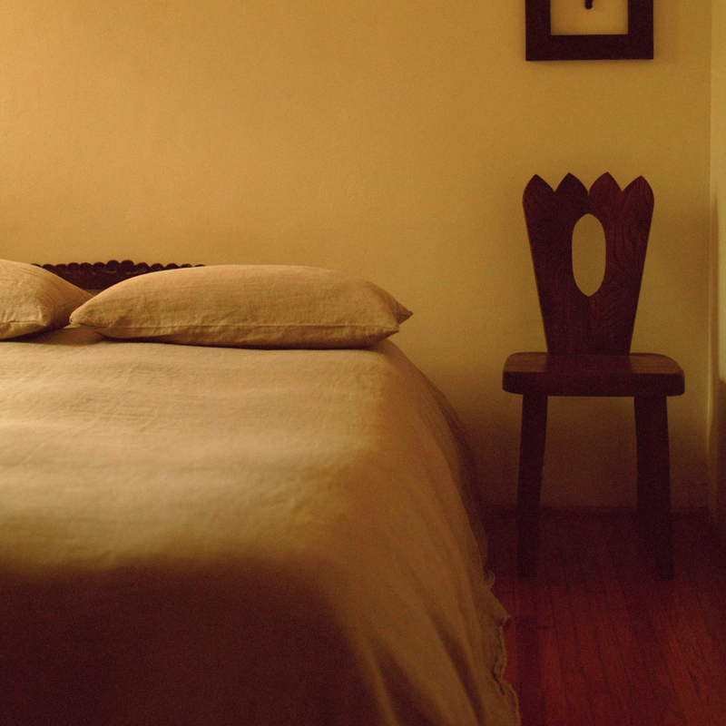 Standard Heavy Linen Bed Cover in Natural