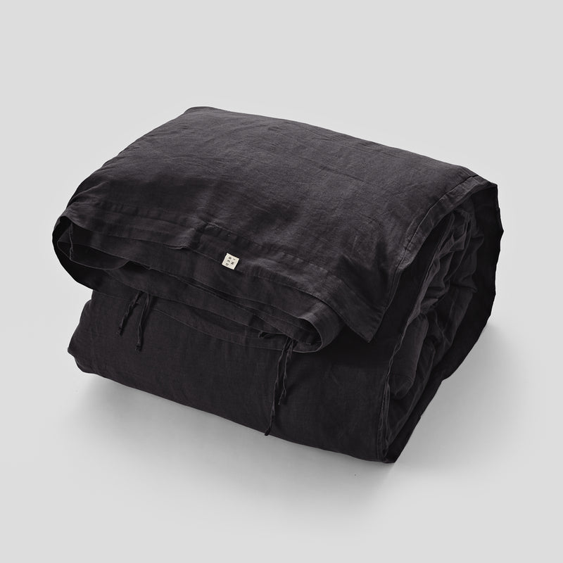 100% Linen Duvet Set Kohl