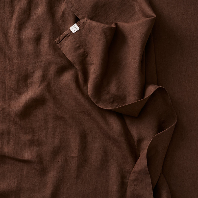 100% Linen Sheet Set Cocoa