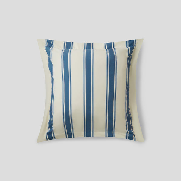 Organic Cotton 300TC Percale Sham Pillowslip set (of two) in Blue Stripe