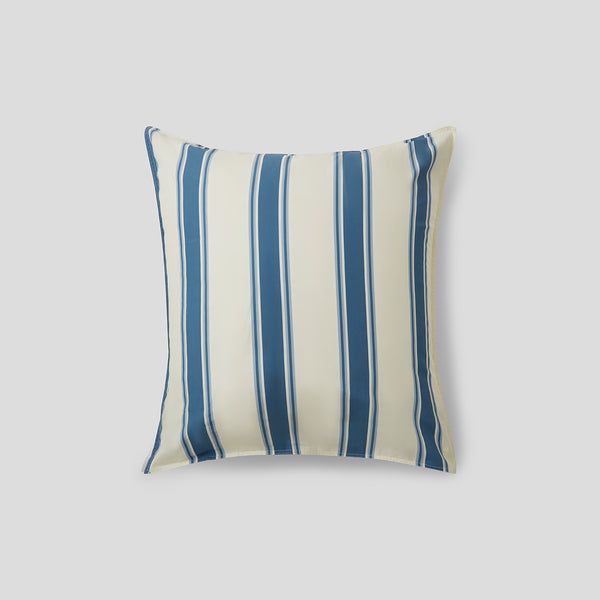 Organic Cotton Percale Pillowslip set (of two) in Blue Stripe