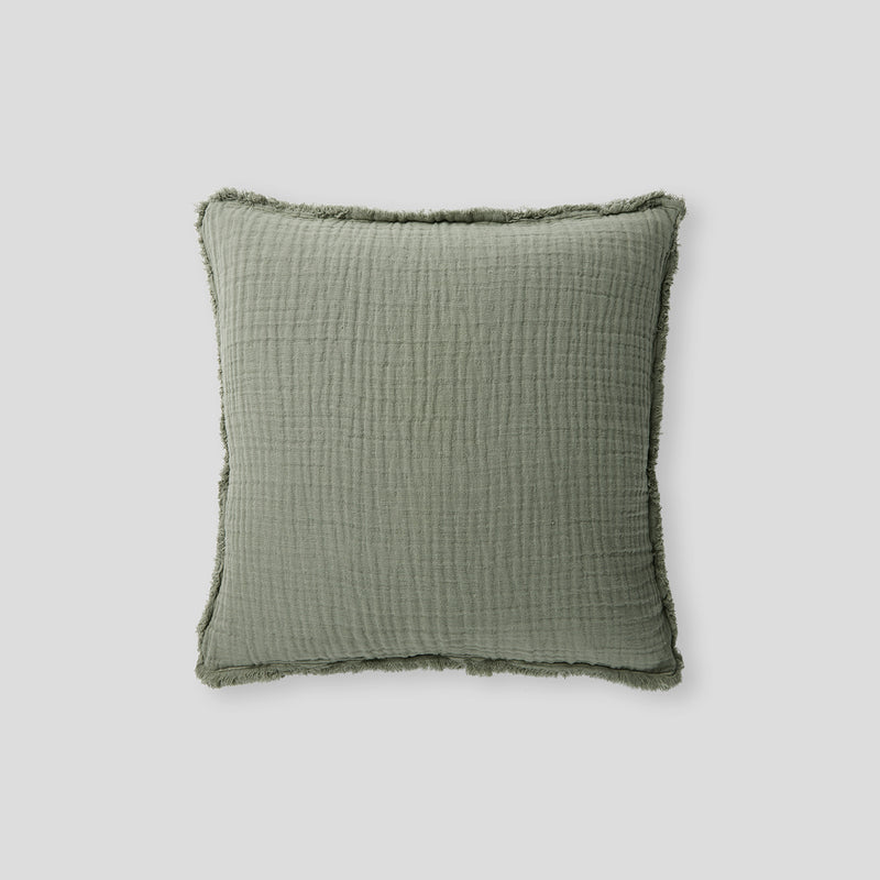 Cotton & Hemp Cushion in Eucalyptus - Square