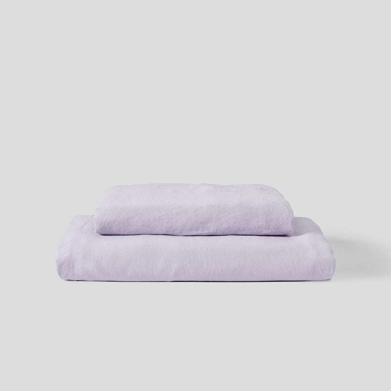 100% Linen Duvet Set Lilac | IN BED USA