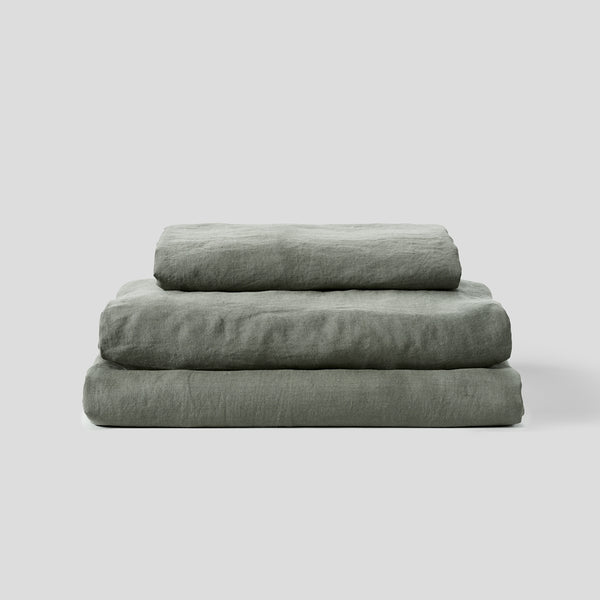 100% Linen Sheet Set Khaki