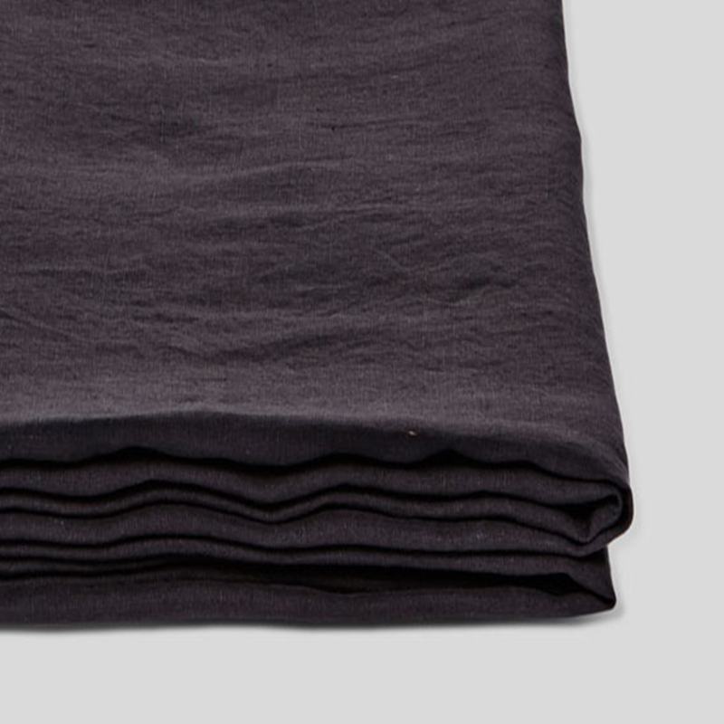 100% Linen Fitted Sheet in Kohl