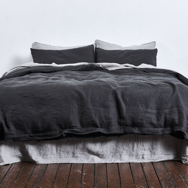 100% Linen Duvet Cover in Kohl