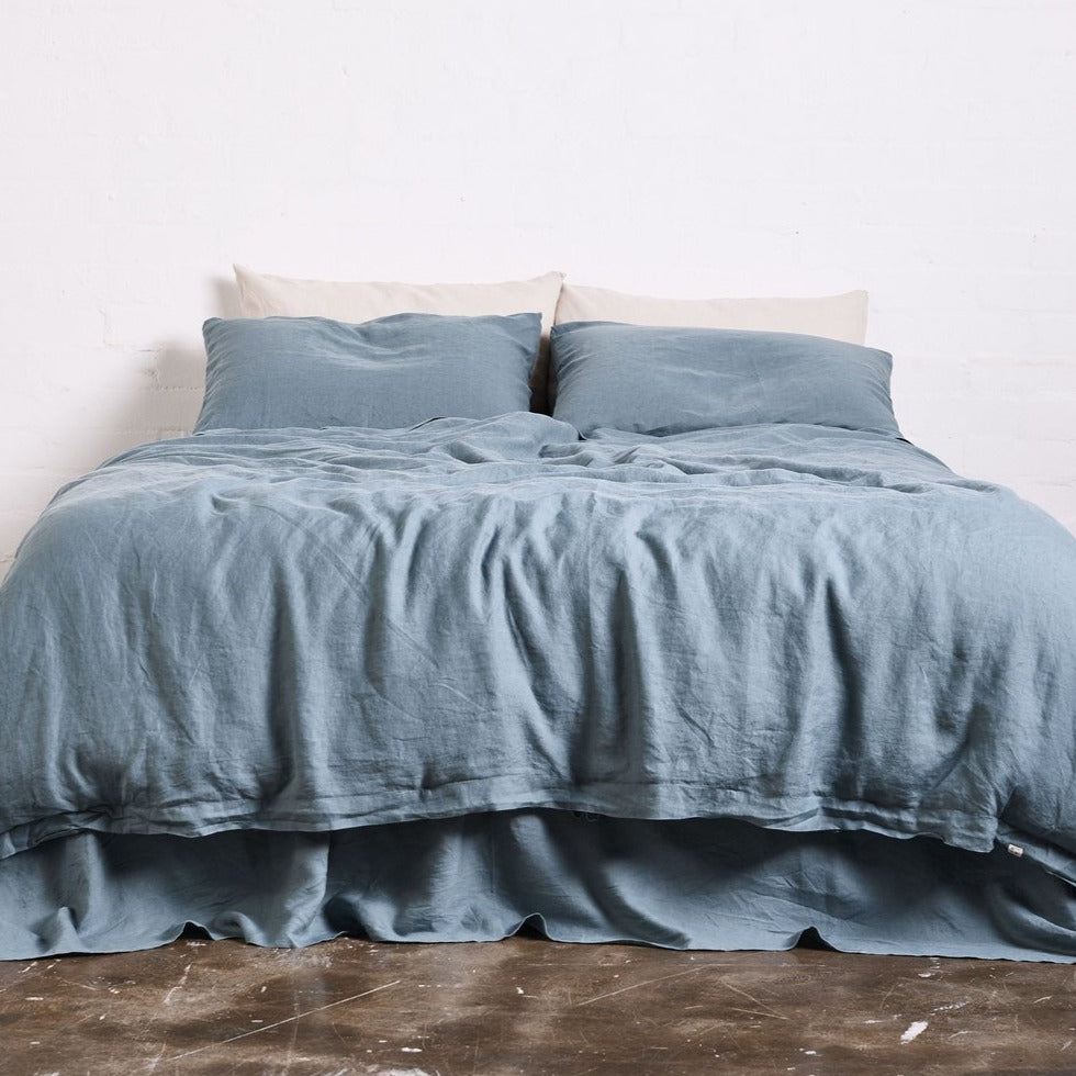 100 Linen Duvet Cover in Lake IN BED USA