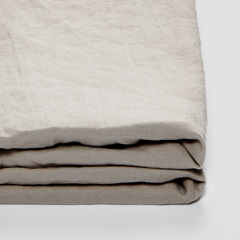 100% Linen Fitted Sheet in Dove Grey