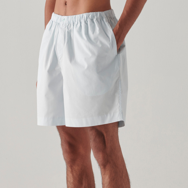 100% Organic Cotton Shorts Powder Blue - Mens