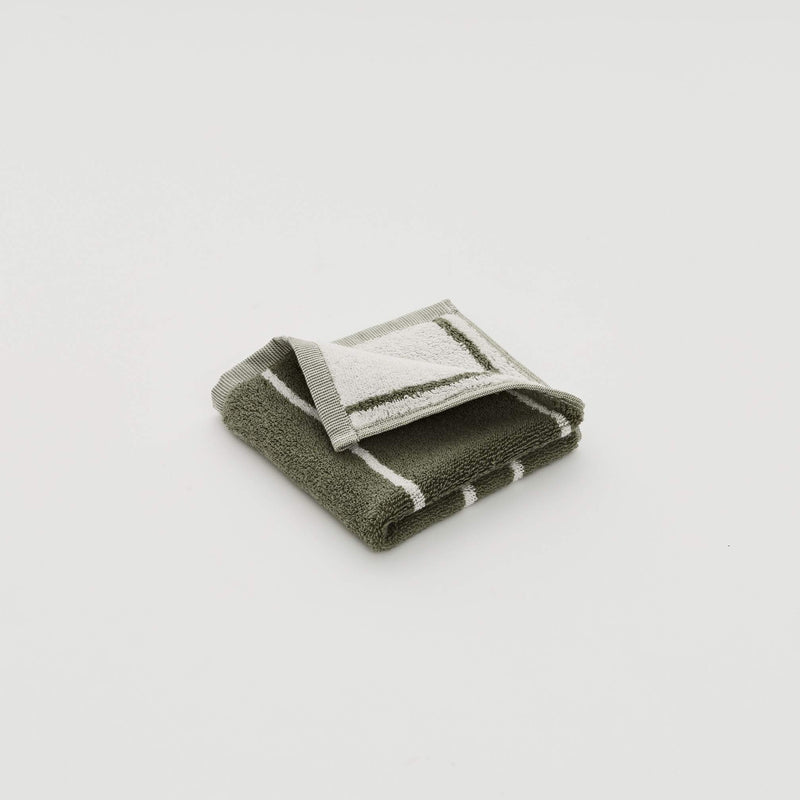 100% Organic Cotton Towels in Khaki Stripe