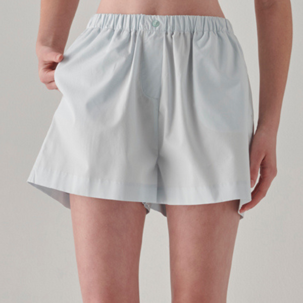 100% Organic Cotton Shorts Powder Blue - Womens
