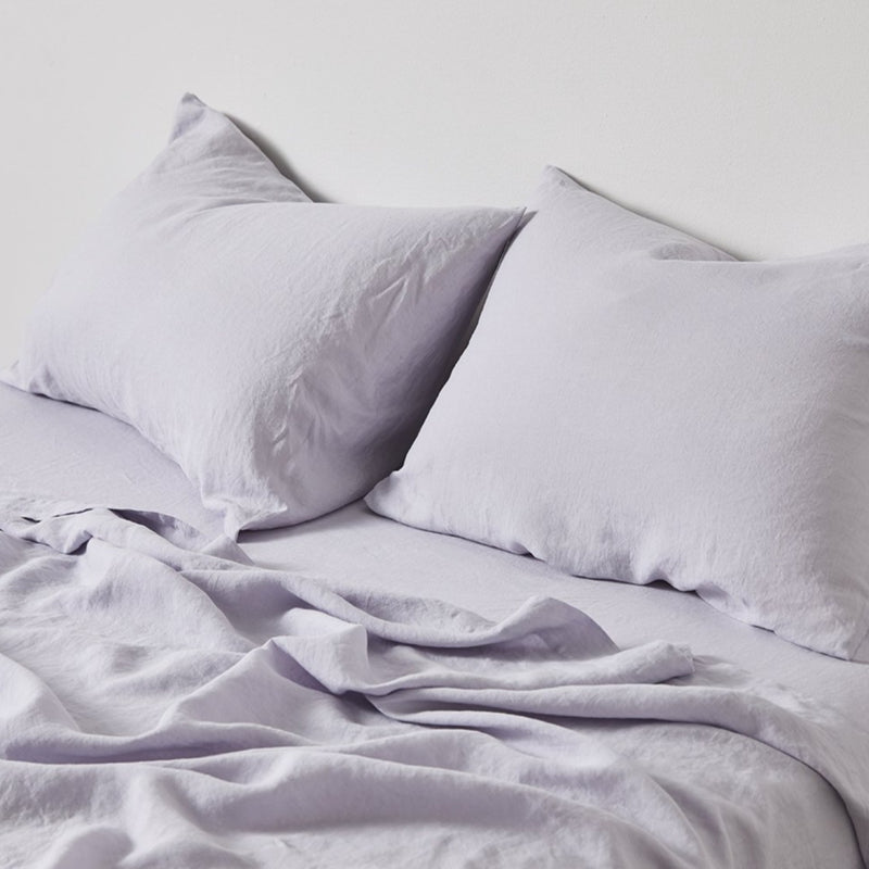 100% Linen Pillowslip Set (of two) in Lilac