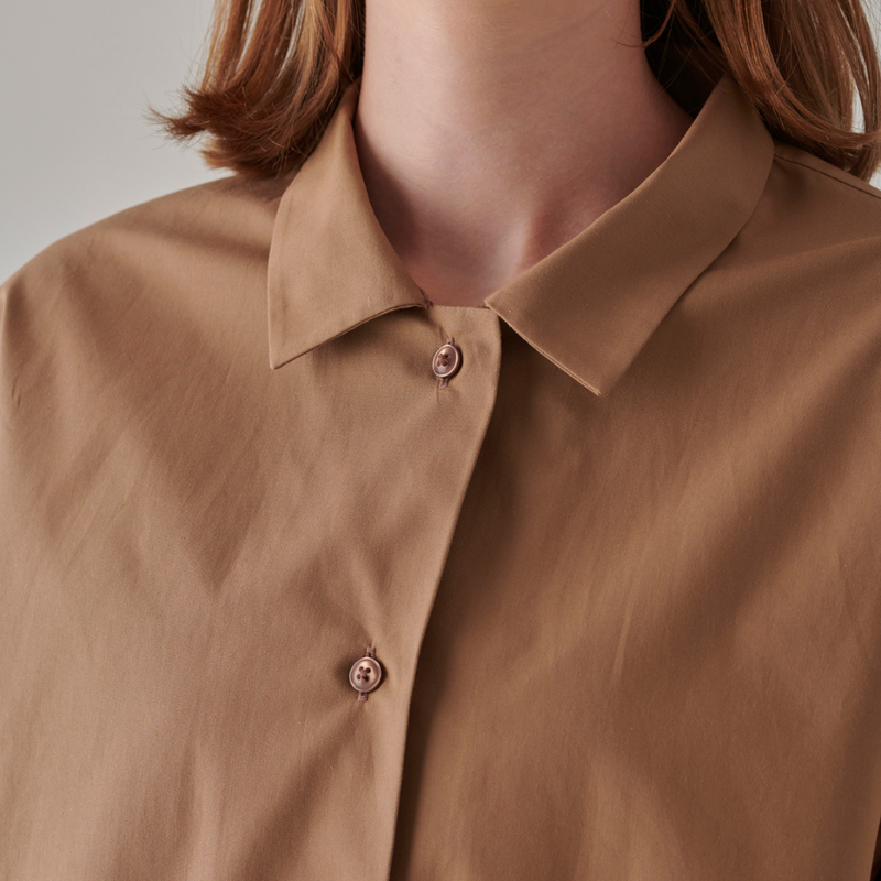 100% Organic Cotton Shirt in Mushroom
