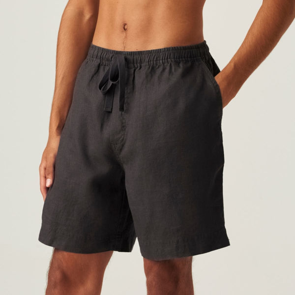 100% Linen Shorts in Kohl - Mens