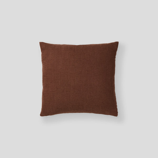 Hemp, Linen & Cotton Cushion in Walnut - Square