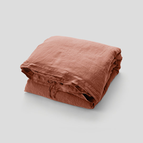 100% Linen Duvet Cover in Hazel