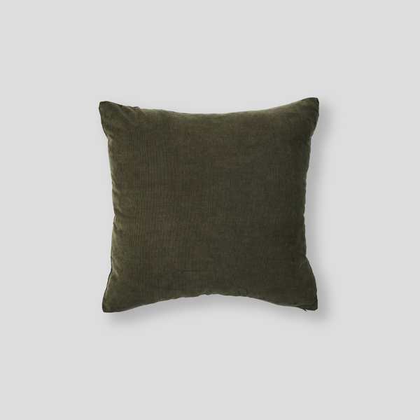 Organic + Recycled Cotton Cord Cushion in Khaki - Square